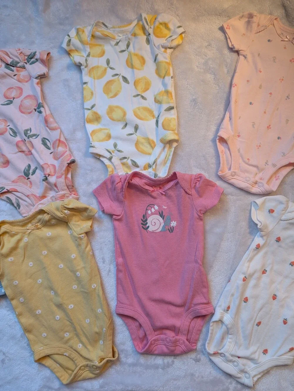 ✨ Carter’s Baby Girl Bodysuits Onesies Bundle Size 3M Set of 8 Summer Prints
